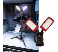 Nightsearcher Twinstar Connect, 12,000 Lumens Twin Swivel Head Worklight Powered By Power Tool Batteries