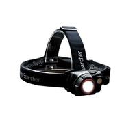 NightSearcher Zoom 580R Rechargeable / 3AAA LED Head Torch, 580 LM Spot to Flood Cool or Warm White Diffused Beam, Black, Torch only: (l)62mm x (h)43mm x (d)41mm, NSHTZOOM580-R