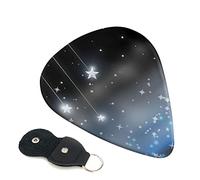 Nightsky Hanging Moon Stars Printed Guitar pick Guitar Plectrums for Acoustic Guitar Electric Guitar Bass Guitar - Guitar Accessories - 6 Pack 0.71mm