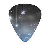 Nightsky Hanging Moon Stars Printed Guitar Picks Personalized Guitar Plectrums 12 Pcs For Acoustic Guitar Electric Guitar And Bass Bulk Guitar Pick One Size