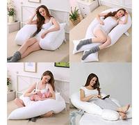 NIGHTSLEEP 12 FT Long C U Shaped Deluxe Full Body Cuddly & Maternity Pregnancy Support Pillow - Made in the UK