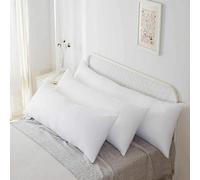 NIGHTSLEEP Hollowfibre Bolster Pillow, 35 x 16 cm, Full Body Support for Side Sleeper, Maternity, Pregnancy, White (KING 5FT (18X60))