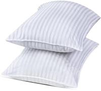 NIGHTSLEEP Hotel Quality STRIPE Pillows Side Sleeper Bounce Back Premium Bed Pillow Hypoallergenic Hollowfibre Filled Hotel Pillows (1 PACK)