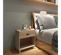 Nightstand Brown Solid Wood