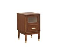 Nightstand Chinese Style Solid Wood Bedside Table Modern Living Room Storage Cabinet Balcony Small Coffee Table Suitable for Office And Bedroom Bedroom Furniture(A)