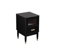 Nightstand Chinese Style Solid Wood Bedside Table Modern Living Room Storage Cabinet Balcony Small Coffee Table Suitable for Office And Bedroom Bedroom Furniture(B)