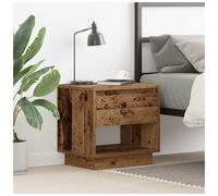 Nightstand Old Wood 45x35x44 cm Engineered Wood Rustic Drawer Bedside CompactXL