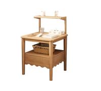 Nightstand Pure Solid Wood Bedside Table, Simple Household Storage Rack, Bedroom Bedside Storage Cabinet Bedroom Furniture