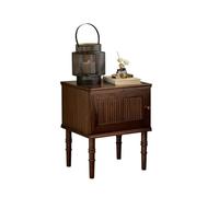 Nightstand Retro Black Walnut Bedside Table Bedroom Side Table Storage Cabinet Balcony Small Coffee Table Bedroom Furniture