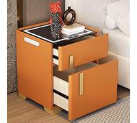 Nightstand Set with LED Drawer and Hidden Storage for Bedroom and Living Room