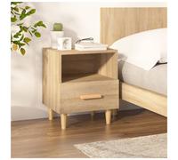 Nightstand Small Engineered Wood Sonoma Oak 40x35x47 cm Compact Storage 1 Drawer