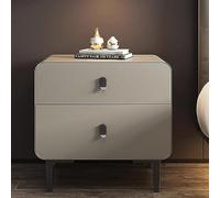 Nightstand, Stylish Solid Wood Nightstand with Rounded Corners, Double Drawers for Maximum Storage, Minimalist Design, Perfect for Bedrooms, Living Rooms, and Studies - Color A, Size: [Speci