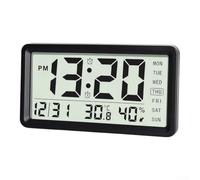 Nightstand Timer Twin Snooze(9062 Black) Nightstand Timer Twin(9062 Black) | Bedside clock two for wake modes nap button for temp readout modern style for bedroom desk