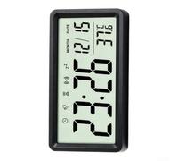 Nightstand Timer Twin Snooze(9064 Black) Nightstand Timer Twin(9064 Black) | Bedside clock two for wake modes nap button for temp readout modern style for bedroom desk