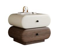 Nightstand with Storage - Mid Century Modern End Table for Small Spaces, Stable Base Bedside Table, Versatile Couch Table