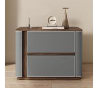 Nightstand with two drawers and storage space, modern side table made of solid wood, fully assembled nightstand for the bedroom, stylish storage cabinet for bed or sofa