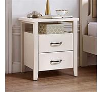 NightstandWoodForBedroom,AmericanStyleBedsideTableWith2DrawersAndOpenCompartment,SimplicitySmallBedsideCabinetChestOfDrawersSideTableSt(Size:43X41X54CM,Color:Nightstan needed