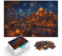 Nighttime Cityscape with Fireworks, Adult Puzzle, 1000 Pieces, 1000pcs (40x28cm)