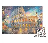 Nighttime Colosseum 1000 Piece Sturdy Cardboard Jigsaw Puzzle Set for Adults Kids 12+,Scene DIY Puzzle Educational Game Challenge Fun Activity 52x38cm/1000pcs