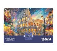 Nighttime Colosseum Scene DIY Jigsaw Puzzle Colosseum Water View Logic Skill Party Game Best Gift for Puzzle Lovers Mind Relaxation Activity 70x50cm/1000pcs