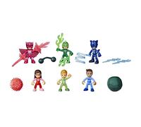PJ Masks Nighttime Heroes Figure Set Preschool Toy, 6 Action Figures and 11 Accessories for Kids Ages 3 and Up