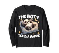 Nighttime Panda - Funny Comfortable Panda Pajamas Long Sleeve T-Shirt