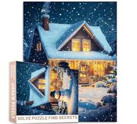 Nighttime Snowman Christmas Lights 1000 Piece Puzzle Winter Warmth 27x20 Inches Colorful DIY Puzzles for Home Decoration Gifts Family Puzzle Perfect for Game Nights