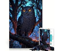 Nightwatcher︰ The Mystical Owl 1000-piece Puzzle for Teenagers Logic Boost Toy Tension Relief Quality Edge Santa Wish Item (38x52cm)