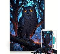 Nightwatcher︰ The Mystical Owl Jigsaw Puzzle for Teenagers 1000 Pieces Smart Game Family Time Pattern Assembly Santa Wish Pick (38x26cm)