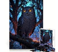 Nightwatcher︰ The Mystical Owl Jigsaw Puzzles for Adults1000 Pieces Strengthen Memory Home Pastime Clean Edge Elegant Gift (50x75cm)