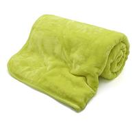 NIGHTZONE Luxury Soft Faux Fur Mink Fleece Throw (Lime Green, Extra Large (200 cm x 240 cm))
