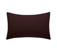 NIGHTZONE Pair of Plain Dyed PolyCotton Pillowcases Pillow Cases (Plum)