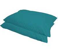 NIGHTZONE Pair of Plain Dyed PolyCotton Pillowcases Pillow Cases - Teal