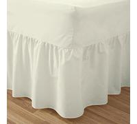 NIGHTZONE POLY COTTON VALANCE SHEETS S/D/K/SK WITH PAIR OF PILLOWCASE FREE (Double, Cream)