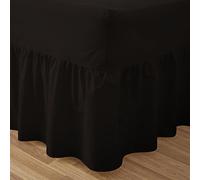 NIGHTZONE POLY COTTON VALANCE SHEETS S/D/K/SK WITH PAIR OF PILLOWCASE FREE (King, Black)