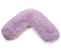 NIGHTZONE Teddy Bear V Shaped complete pillow or Case for support Maternity, Neck, Back, Soft Warm Plush Cosy Fleece Cover (Teddy Cuddles Lilac, Case Only)