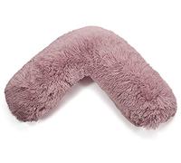 NIGHTZONE Teddy Bear V Shaped complete pillow or Case for support Maternity, Neck, Back, Soft Warm Plush Cosy Fleece Cover (Teddy Cuddles Blush Pink, Case Only)