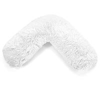 NIGHTZONE Teddy Bear V Shaped complete pillow or Case for support Maternity, Neck, Back, Soft Warm Plush Cosy Fleece Cover (Teddy Cuddles Cream, Complete Pillow)