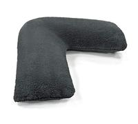 NIGHTZONE Teddy Bear V Shaped complete pillow or Case for support Maternity, Neck, Back, Soft Warm Plush Cosy Fleece Cover (Charcoal, Case Only)