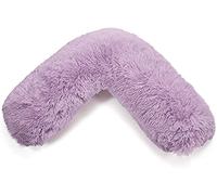 NIGHTZONE Teddy V Shaped Complete V Pillow or V Case Only For Neck Maternity Back Support Soft Warm Plush Cosy Fleece V Shape Cover (Teddy Cuddles Lilac, Teddy Cover With V Pillow)