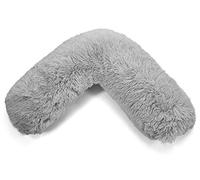 NIGHTZONE Teddy V Shaped Complete V Pillow or V Case Only For Neck Maternity Back Support Soft Warm Plush Cosy Fleece V Shape Cover (Teddy Cuddles Silver, Teddy Cover Only)