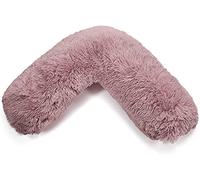 NIGHTZONE Teddy V Shaped Complete V Pillow or V Case Only For Neck Maternity Back Support Soft Warm Plush Cosy Fleece V Shape Cover (Teddy Cuddles Blush Pink, Teddy Cover With V Pillow)