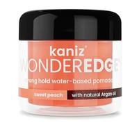 NIGINWIGOLOGY Kaniz WonderEdge Water-Based Pomade | Strong Hold Non-Greasy Flake-Free & Argan | Oil-Infused Smooth Finish & Long-Lasting Control (4 fl oz) Sweet Peach