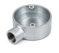 Niglon 25mm Galvanised 1-Way Terminal Box - Single Unit - Hot-Dipped Galvanised Malleable Iron - BS EN 50086