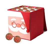NIGMA Christmas Xmas Storage Zip Bag for Tree, Decorations & Lights, Storage Box (Storage Box Red Santa)