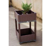 NIGMA Garden Raised Bed Elevated Patio Flower Plant Planter Box Vegetables Planting Container (Two Tier (Deep))