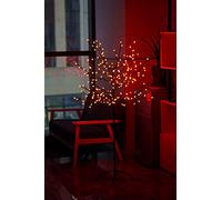 NIGMA Large 5ft Pre-Lit Light up 200 Berry LED Berry Blossom Tree Christmas Xmas 1.5m (Red)