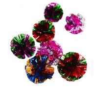 Nigoz 5X Crinkle Balls Crackle Paper Rustle Sound Ball Fun Activity Play Toy for Cat Kitten Pet Random Color Very Practical and Popular Exquisite Craftsmanship