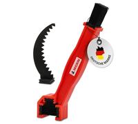 NIGRIN Bike Care Chain Cleaning Brush 3-in-1 Multi-Cleaning Tool for Cleaning Chains Gears, Derailleurs, Easy to Change, Black, Red, Pack of 1