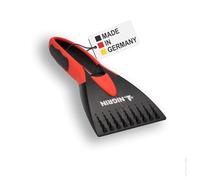 Nigrin Car Ice Scraper for Winter, Ergonomic Soft Handle, Ice Breaker Teeth, Black and Red, 1 Piece